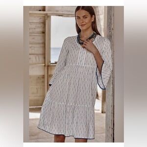 J.JILL PURE ELEMENTS White/Blue dress Size XS